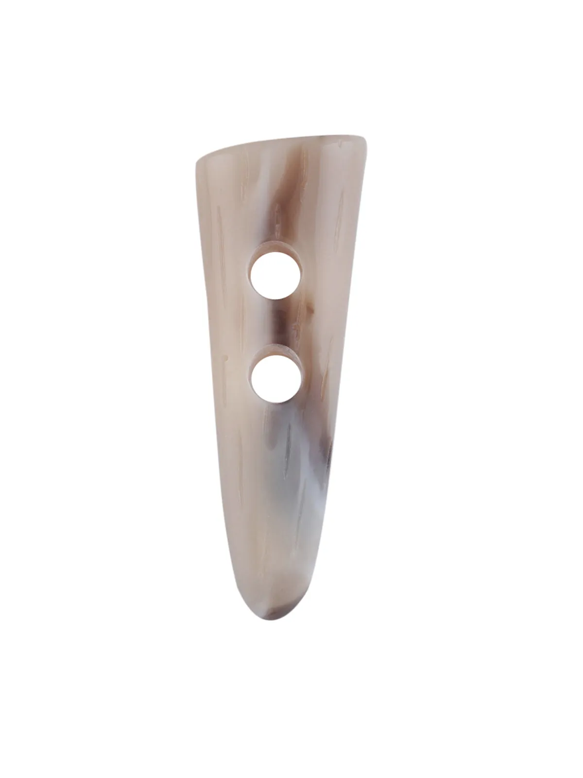 2-Hole Beige Color with Marble Texture Horn Toggle Button