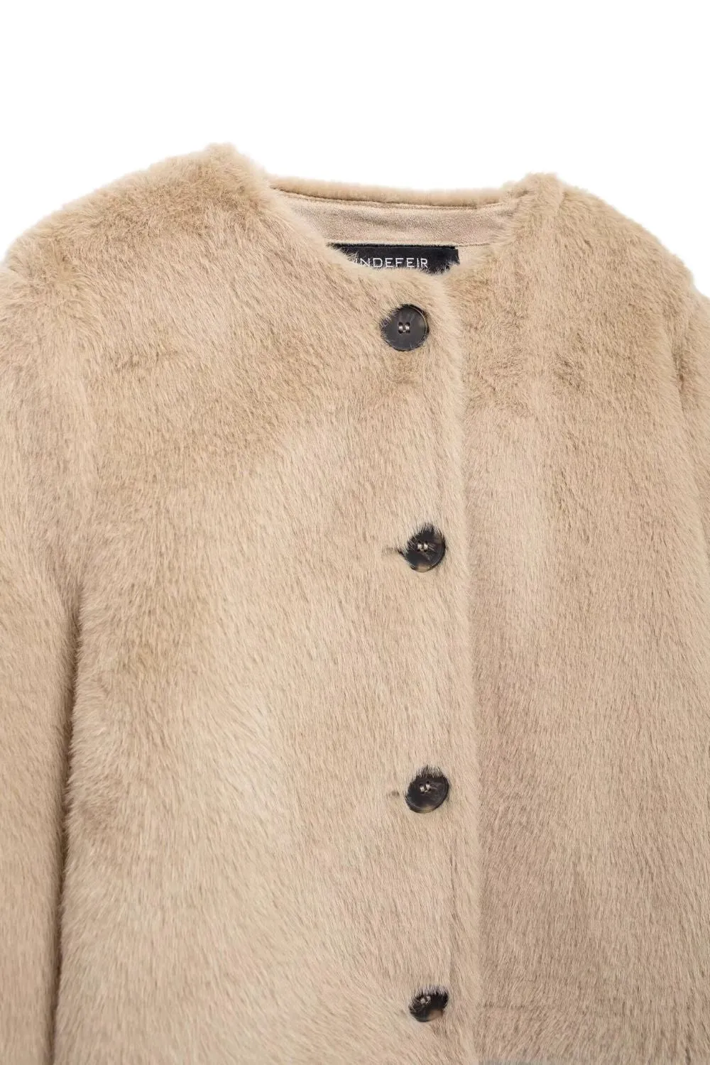 'Alice' Faux Fur-Effect Short Jacket Coat