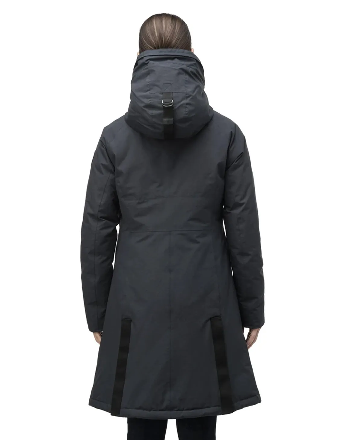 ALISSA LADIES MIDI FITTED PARKA BLACK