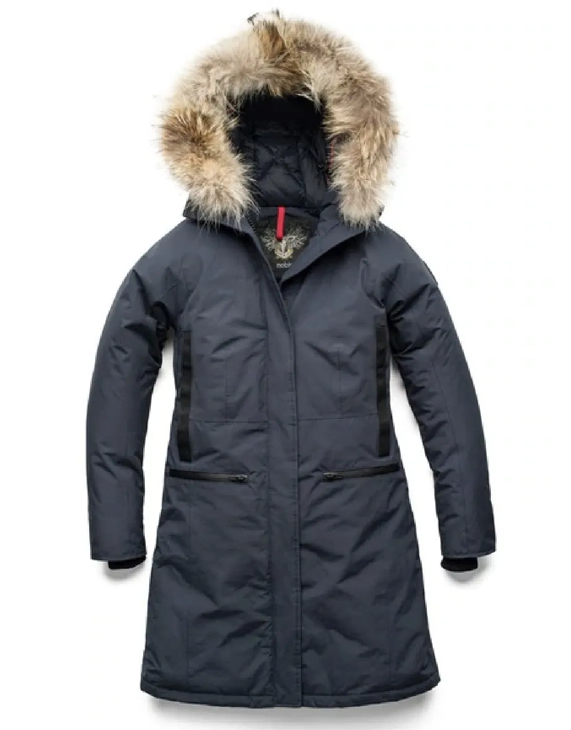 ALISSA LADIES MIDI FITTED PARKA BLACK