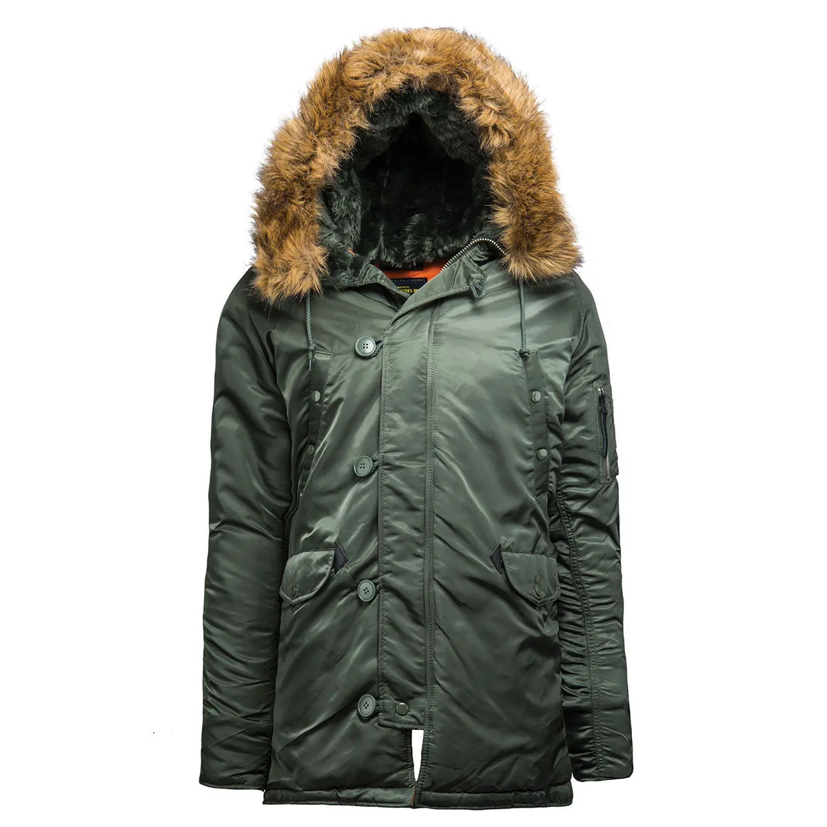 Alpha Industries Men's Sage Green Slim Fit N-3B Parka