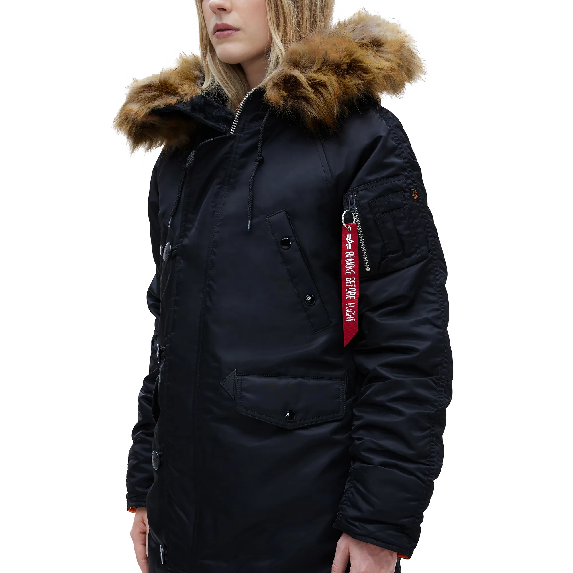 ALPHA N-3B W PARKA (BLACK)