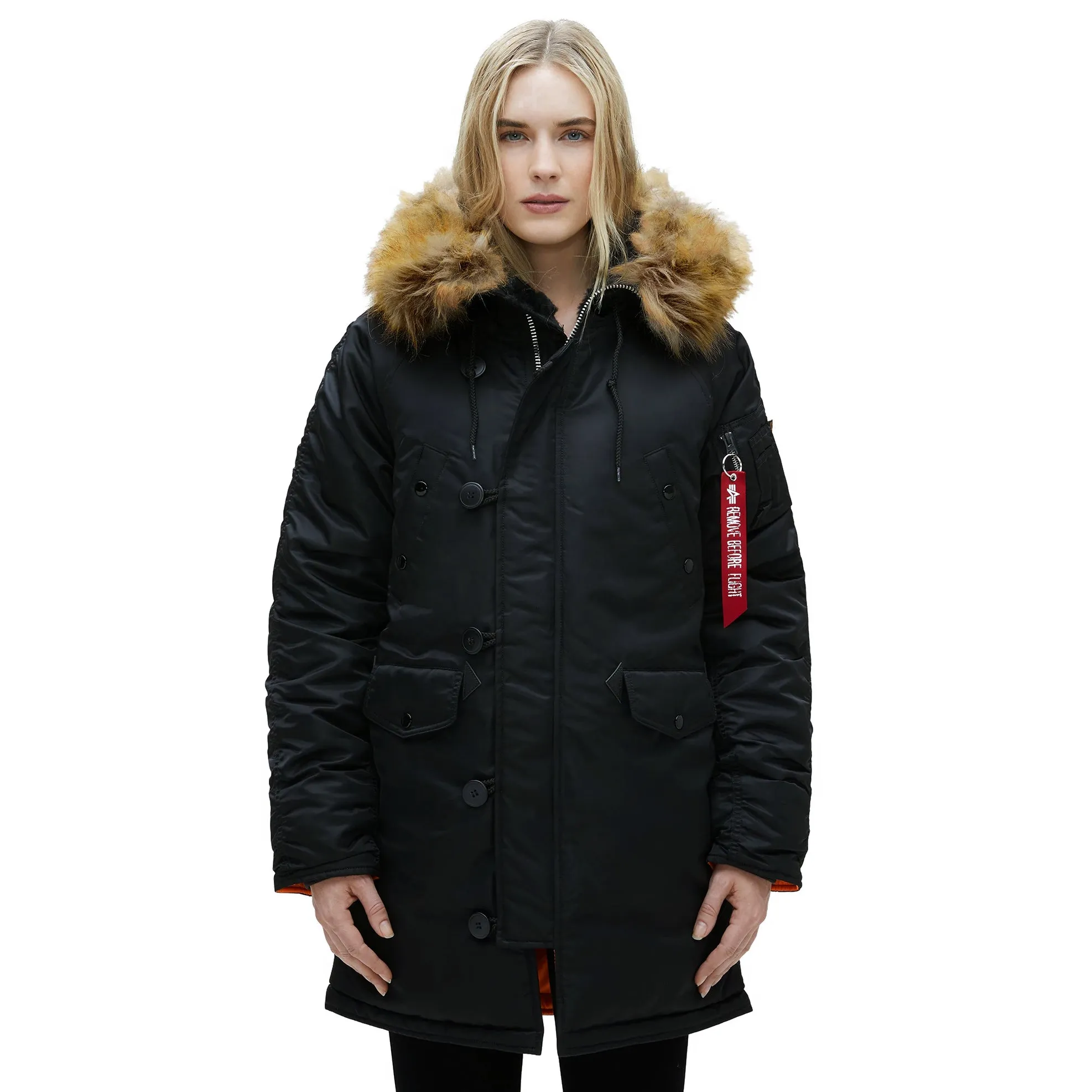 ALPHA N-3B W PARKA (BLACK)