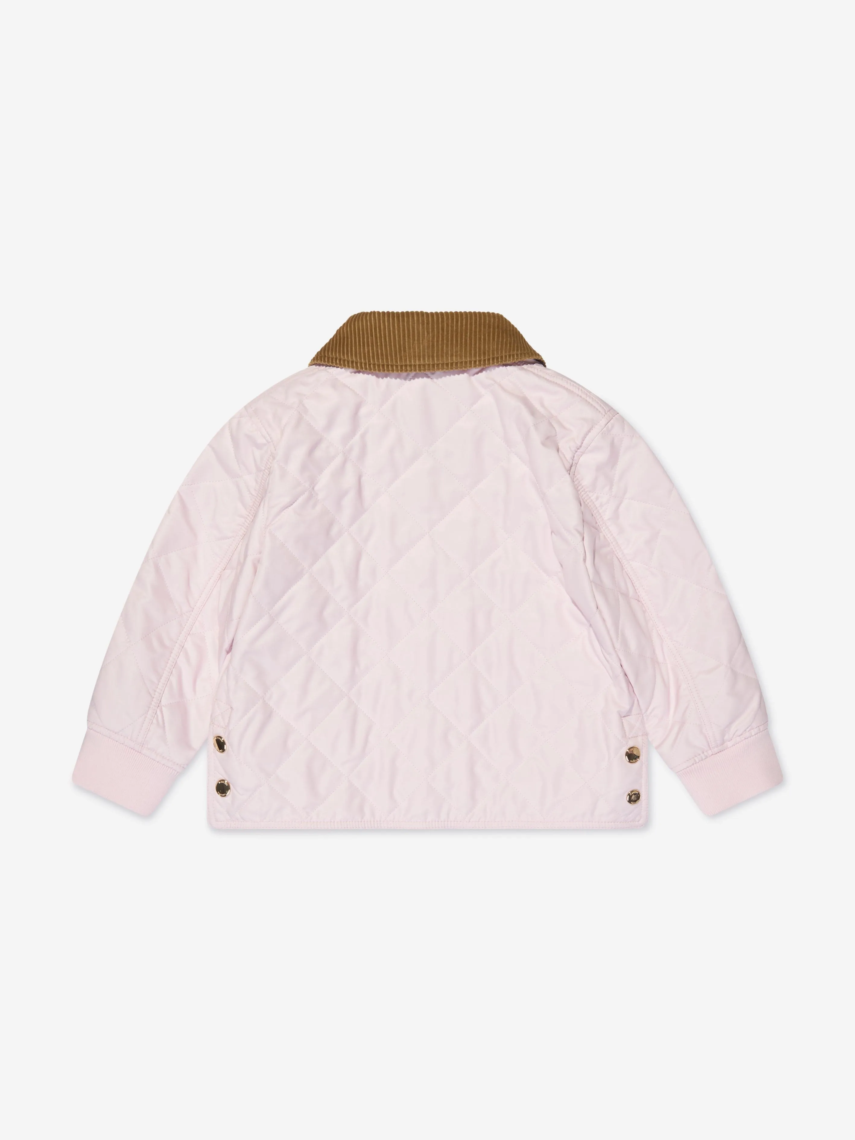 Burberry Girls Otis Quilted Coat in Pink