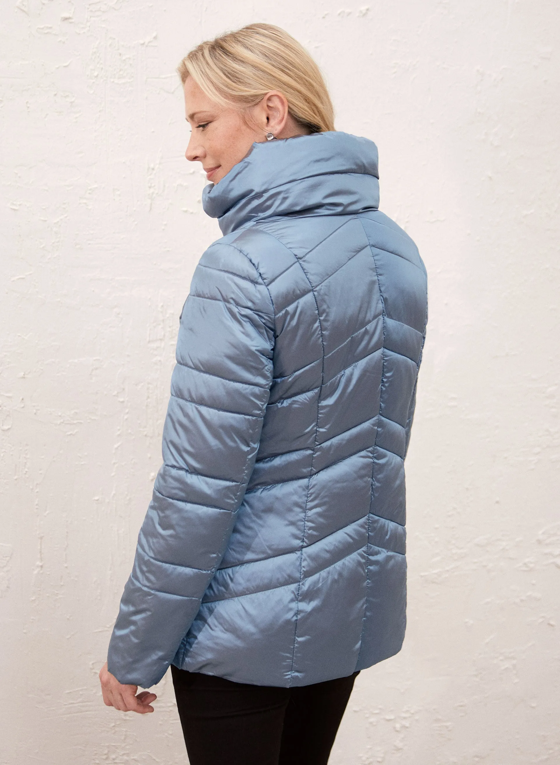 Chevron Quilted Coat