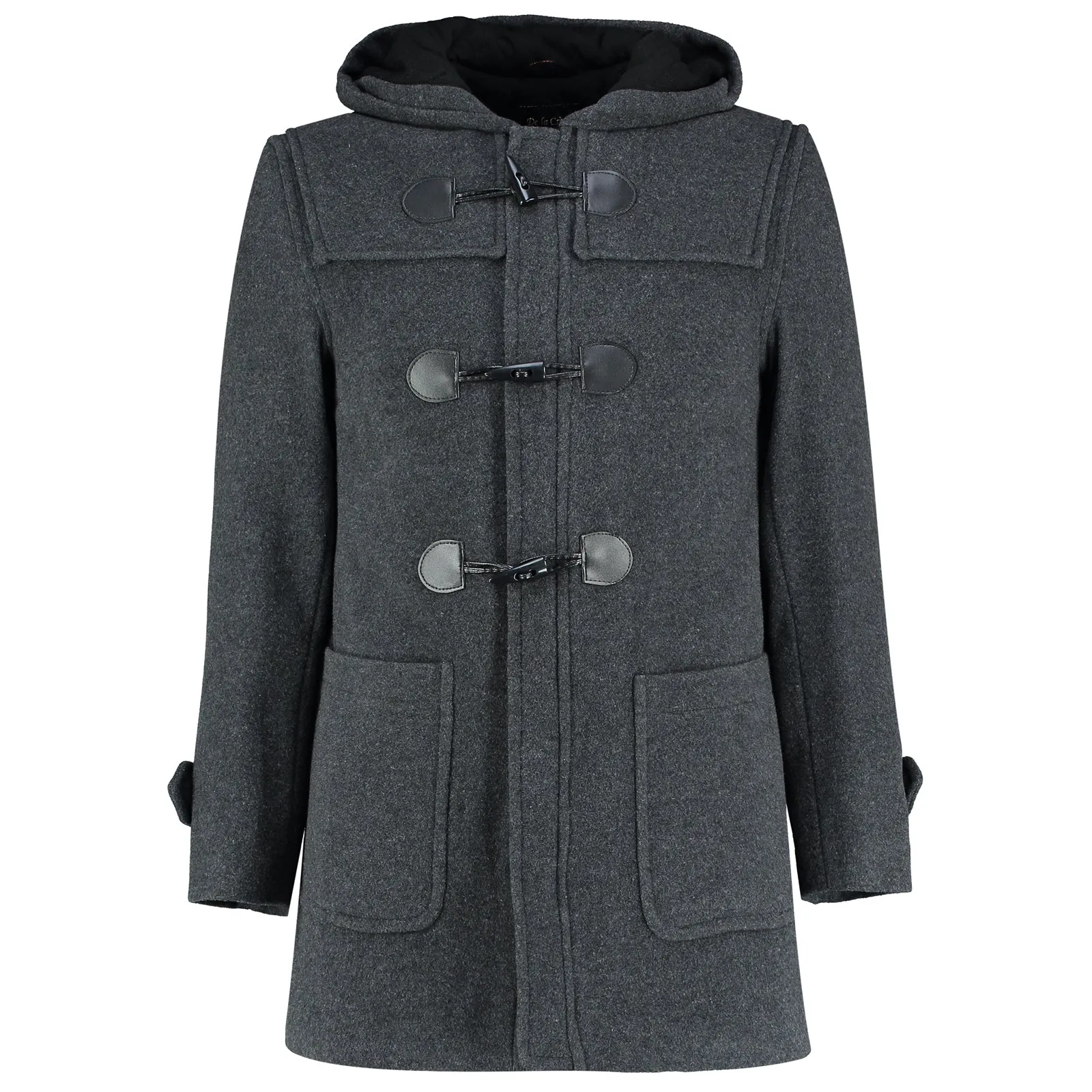 CLAREMONT - Mens Wool Blend Hooded Duffle Coat