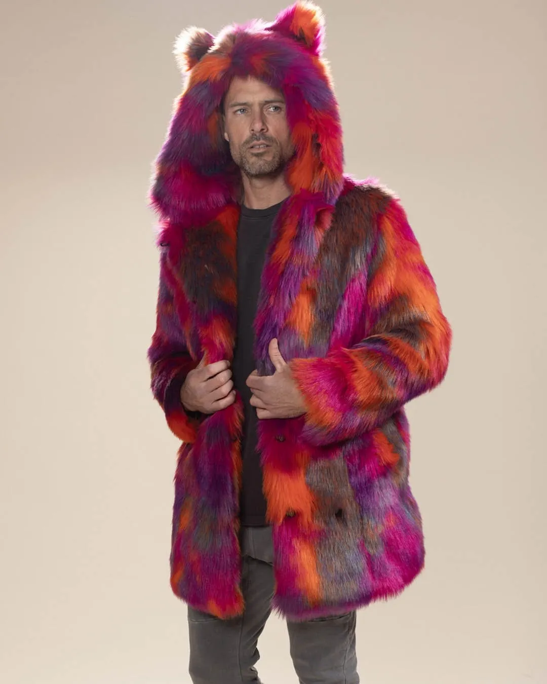 Classic Men's Faux Fur Coat | Calico Cat