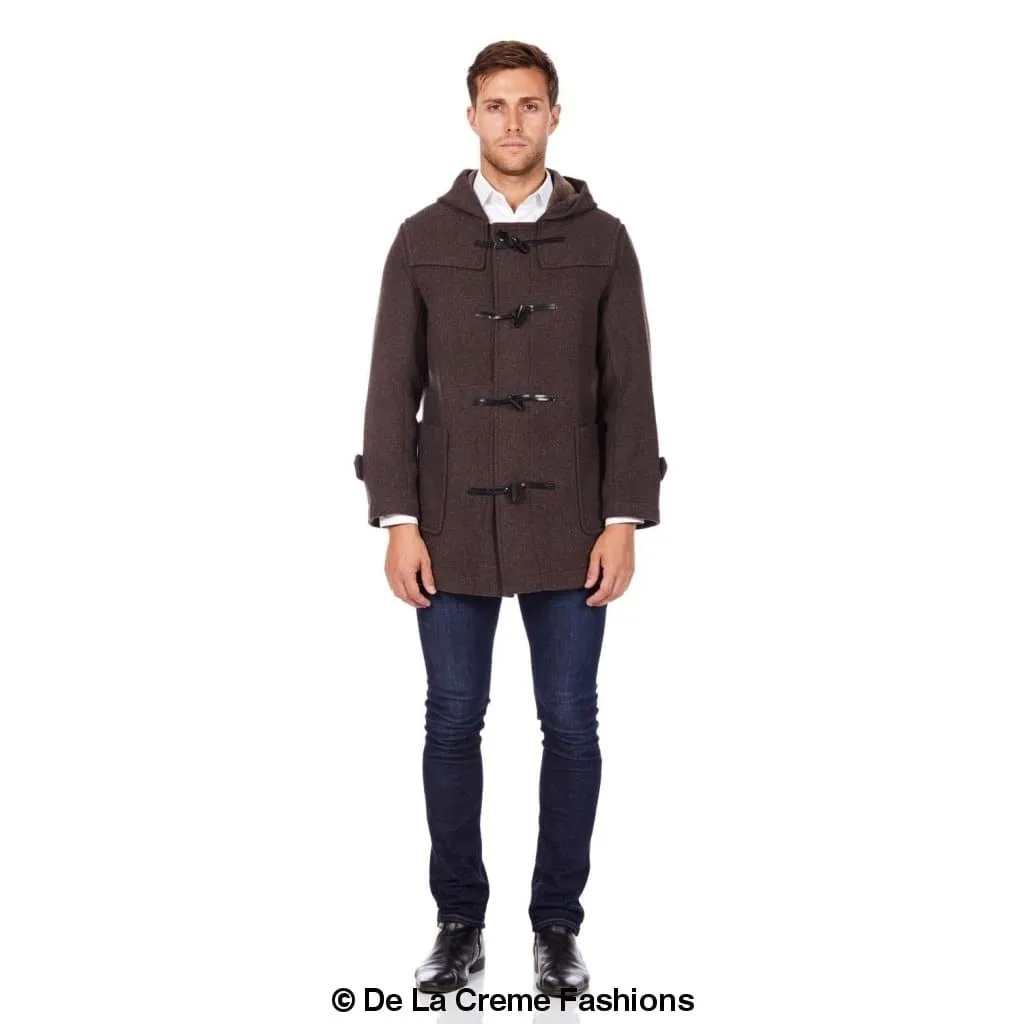 De La Creme MAN - Men's Wool Blend Double Sided Hooded Duffle Coat