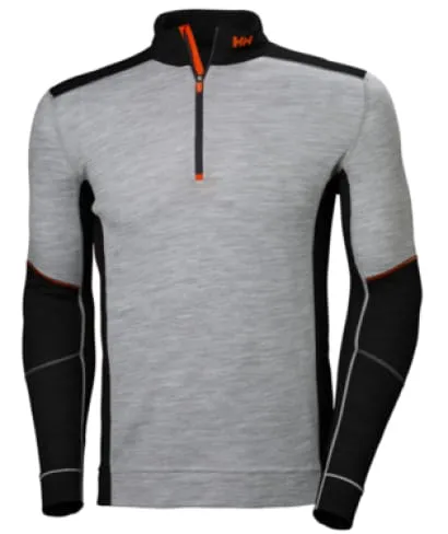 Helly Hansen Hh Lifa Merino Wool Half Zip Base Layer thermal top 75107