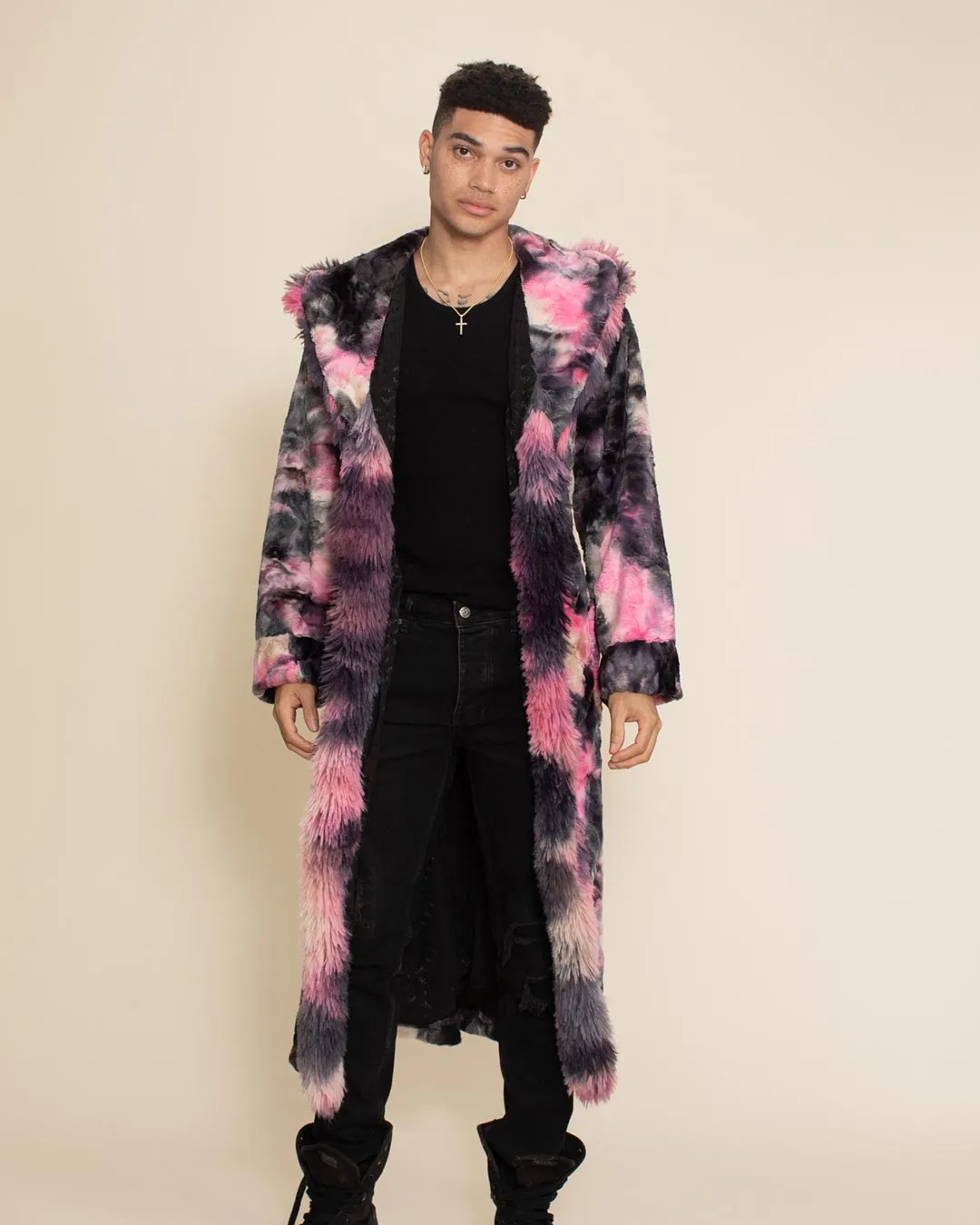 Ink Spotted Leopard Classic Collector Edition Faux Fur Style Robe | Men's