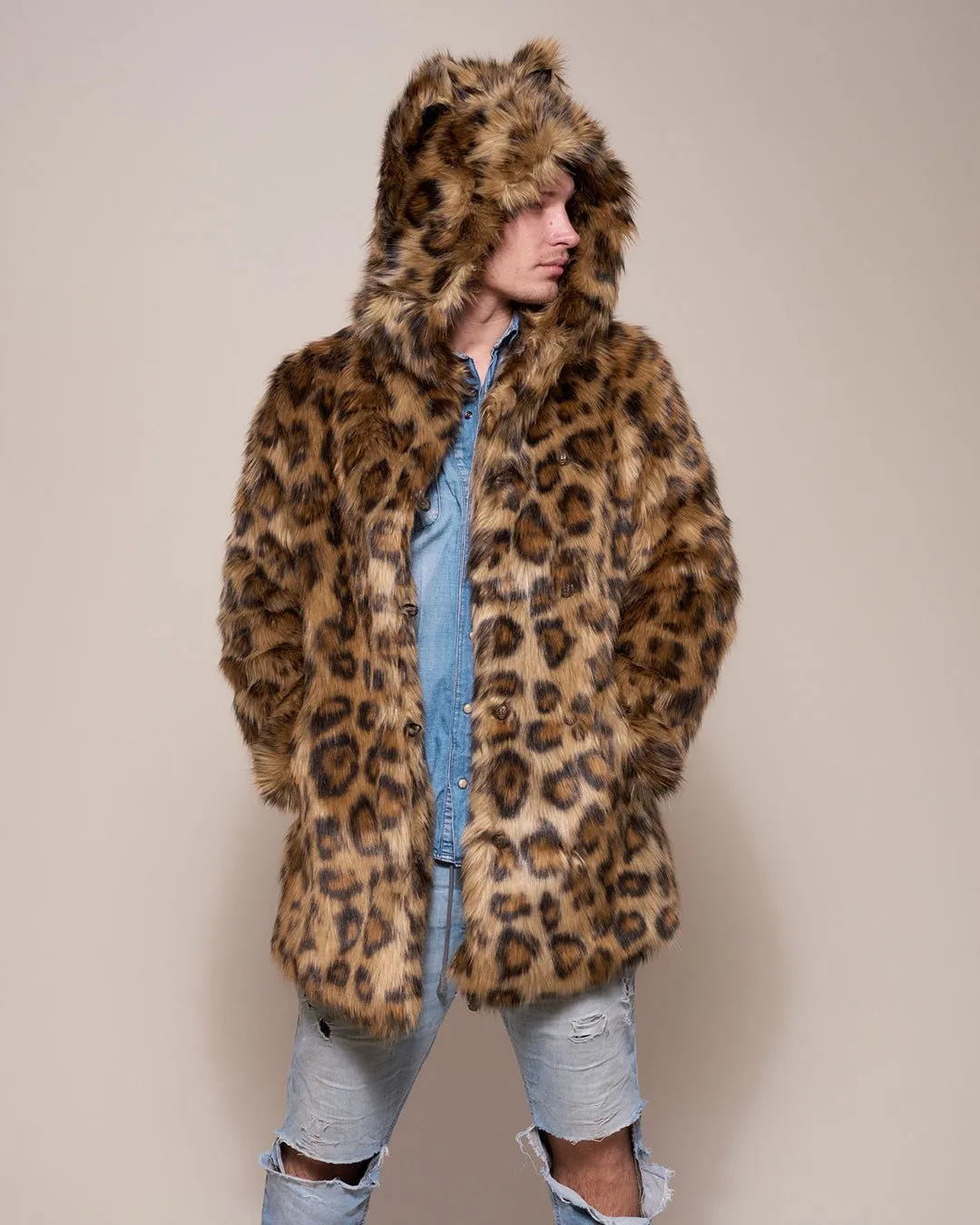 Javan Leopard Classic Faux Fur Coat *Almost Purfect*  | Men's