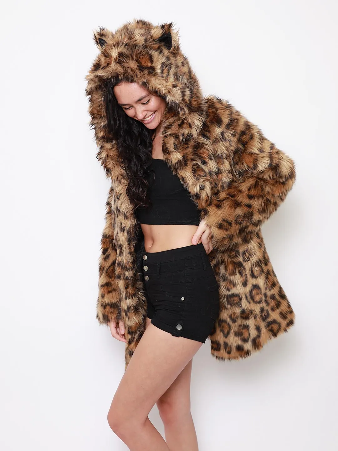 Javan Leopard Classic Faux Fur Coat *Almost Purfect*  | Women's