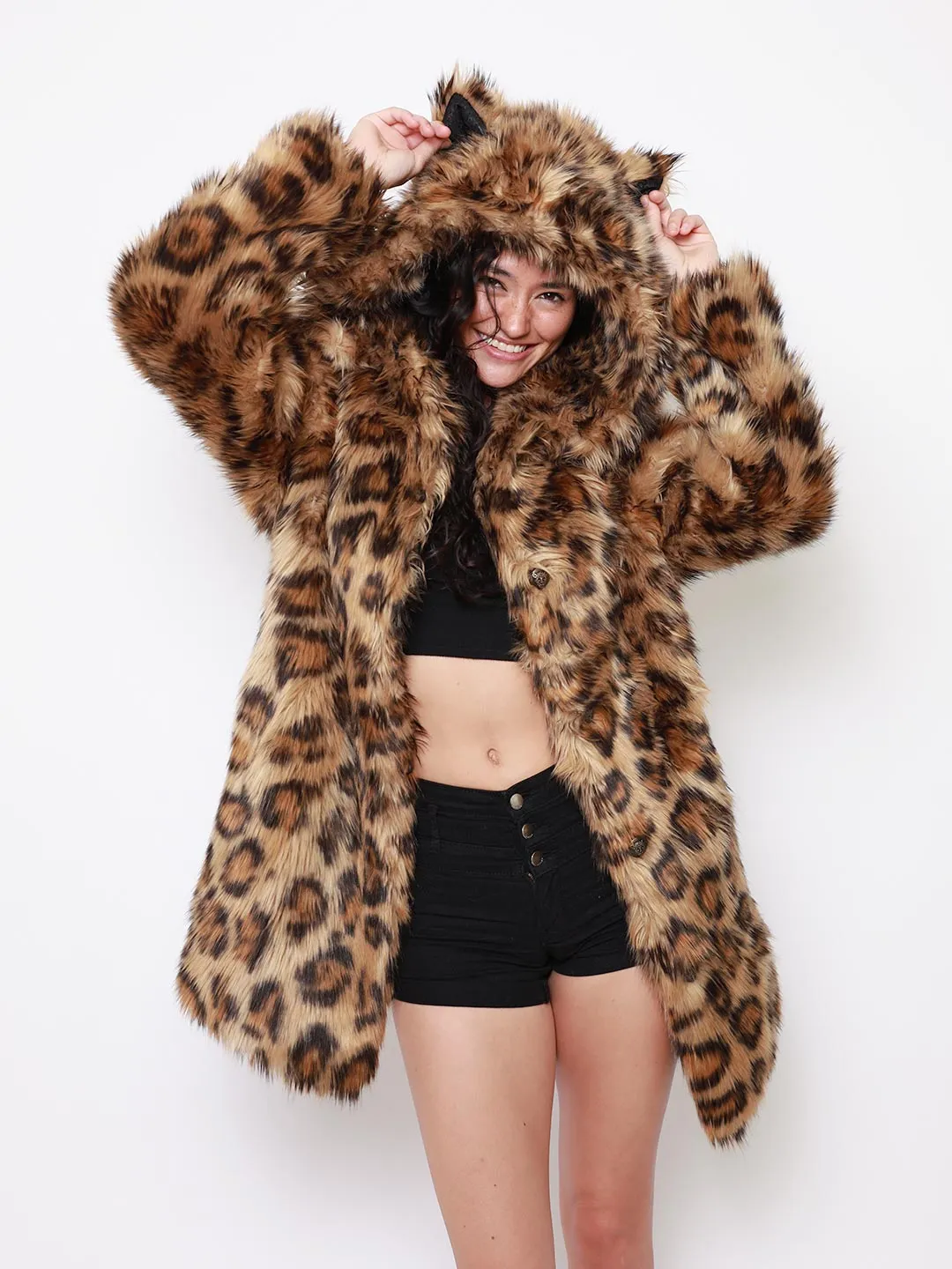 Javan Leopard Classic Faux Fur Coat *Almost Purfect*  | Women's