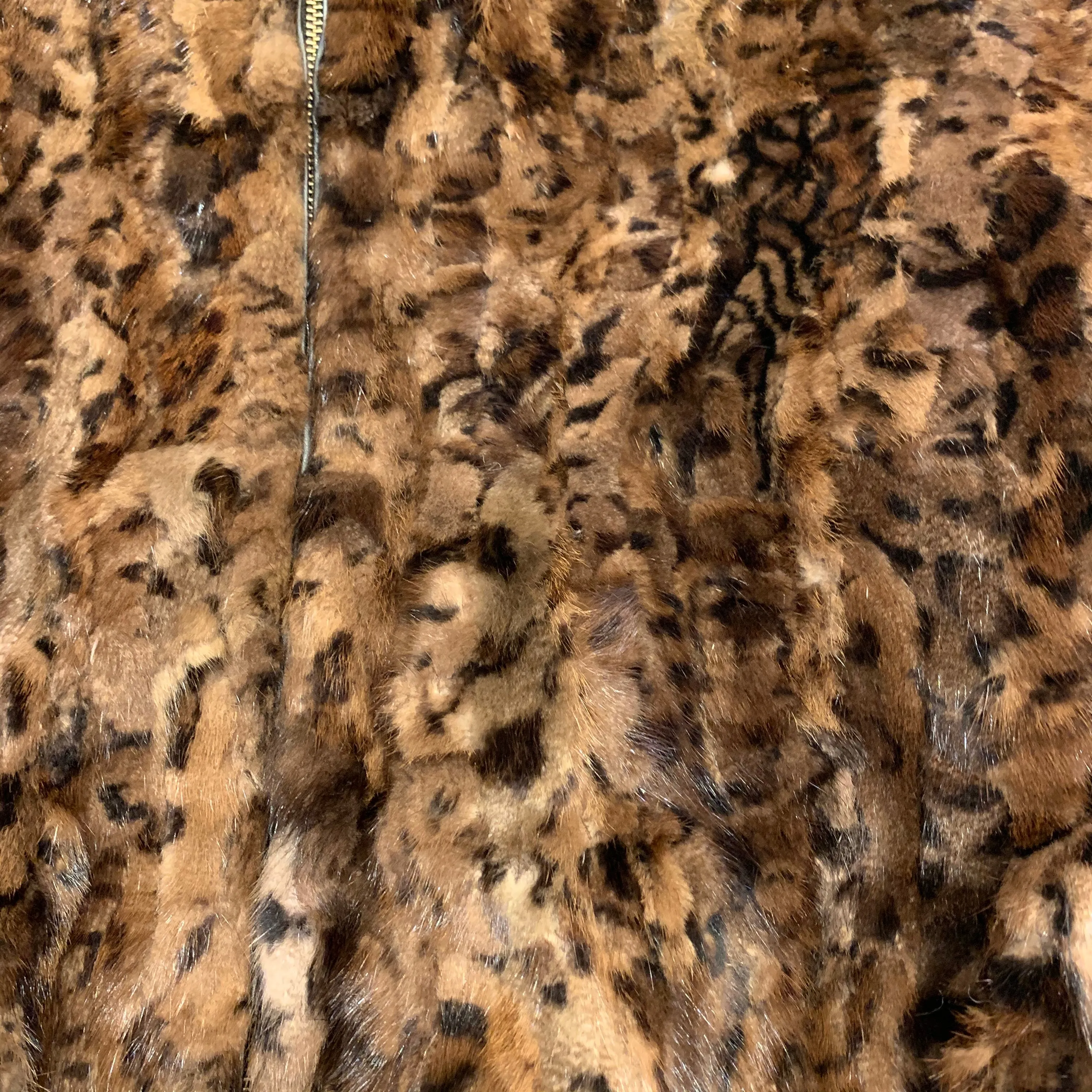 Kashani Men's Leopard Print Mink Fur Coat