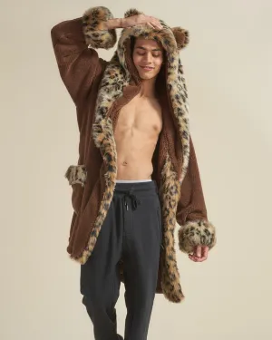 Leopard Classic Short Faux Fur Robe | Men's