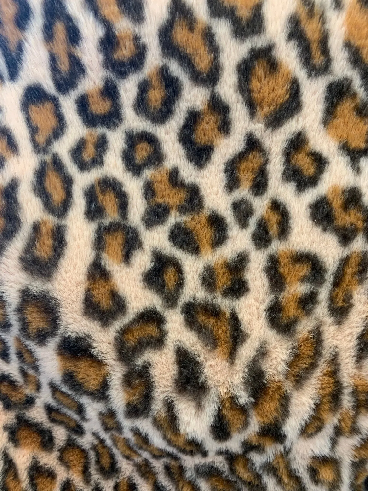 Leopard Fake Faux Fur Fabric By The Yard - Faux Fur Material Fashion Fabric