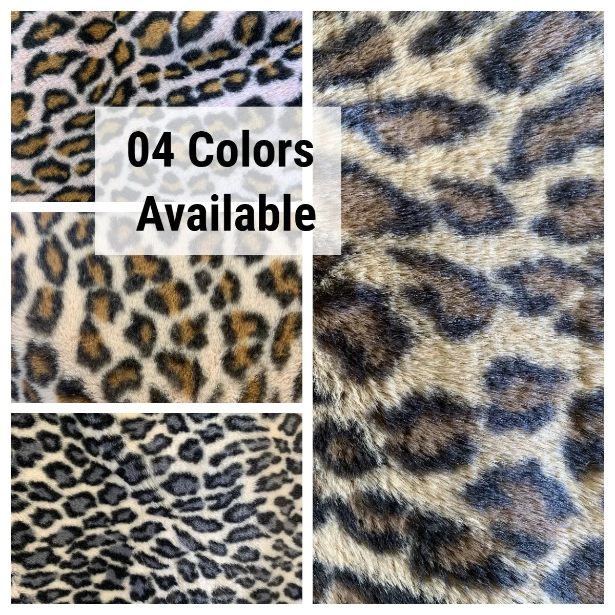 Leopard Fake Faux Fur Fabric By The Yard - Faux Fur Material Fashion Fabric