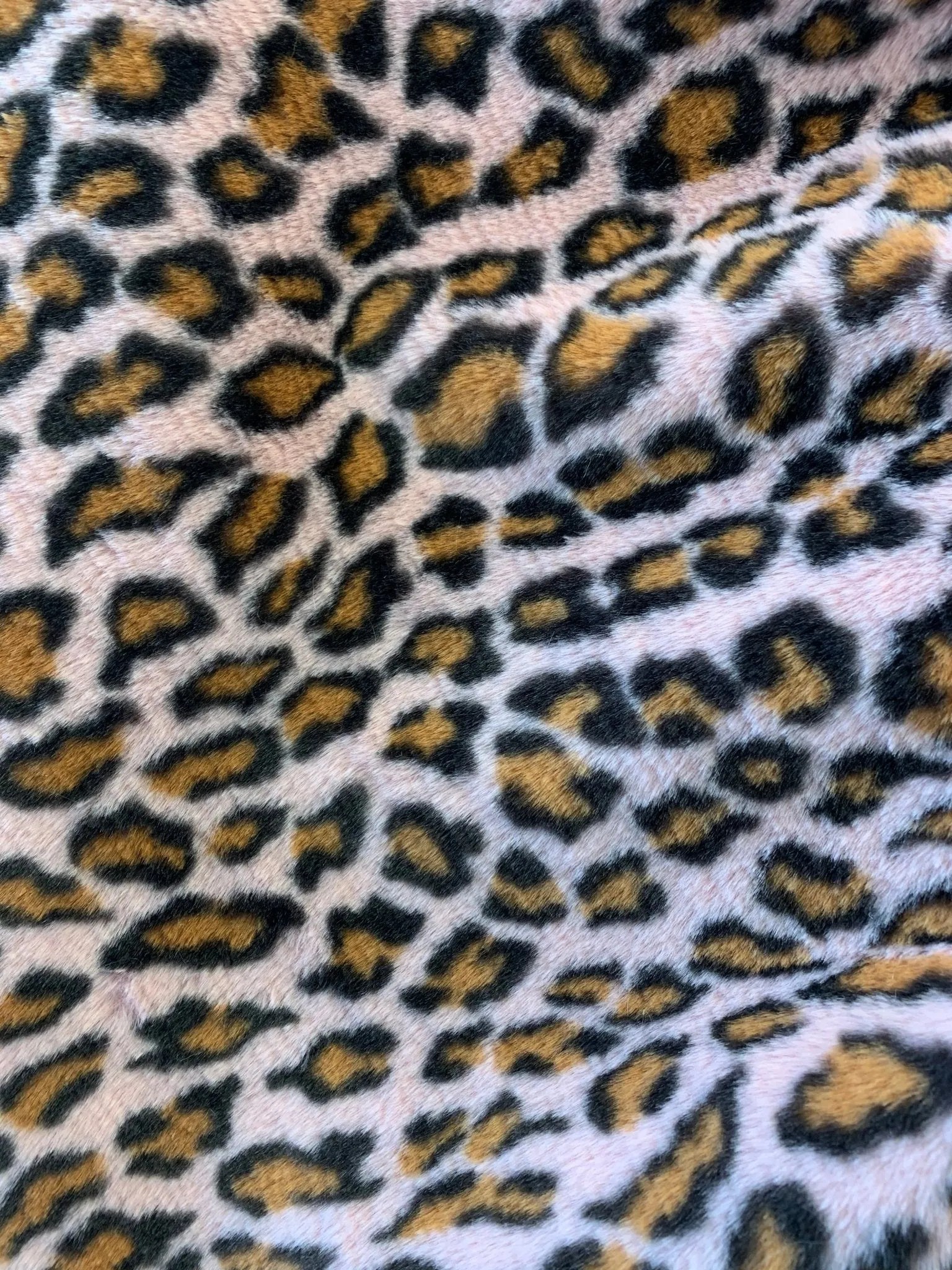 Leopard Fake Faux Fur Fabric By The Yard - Faux Fur Material Fashion Fabric