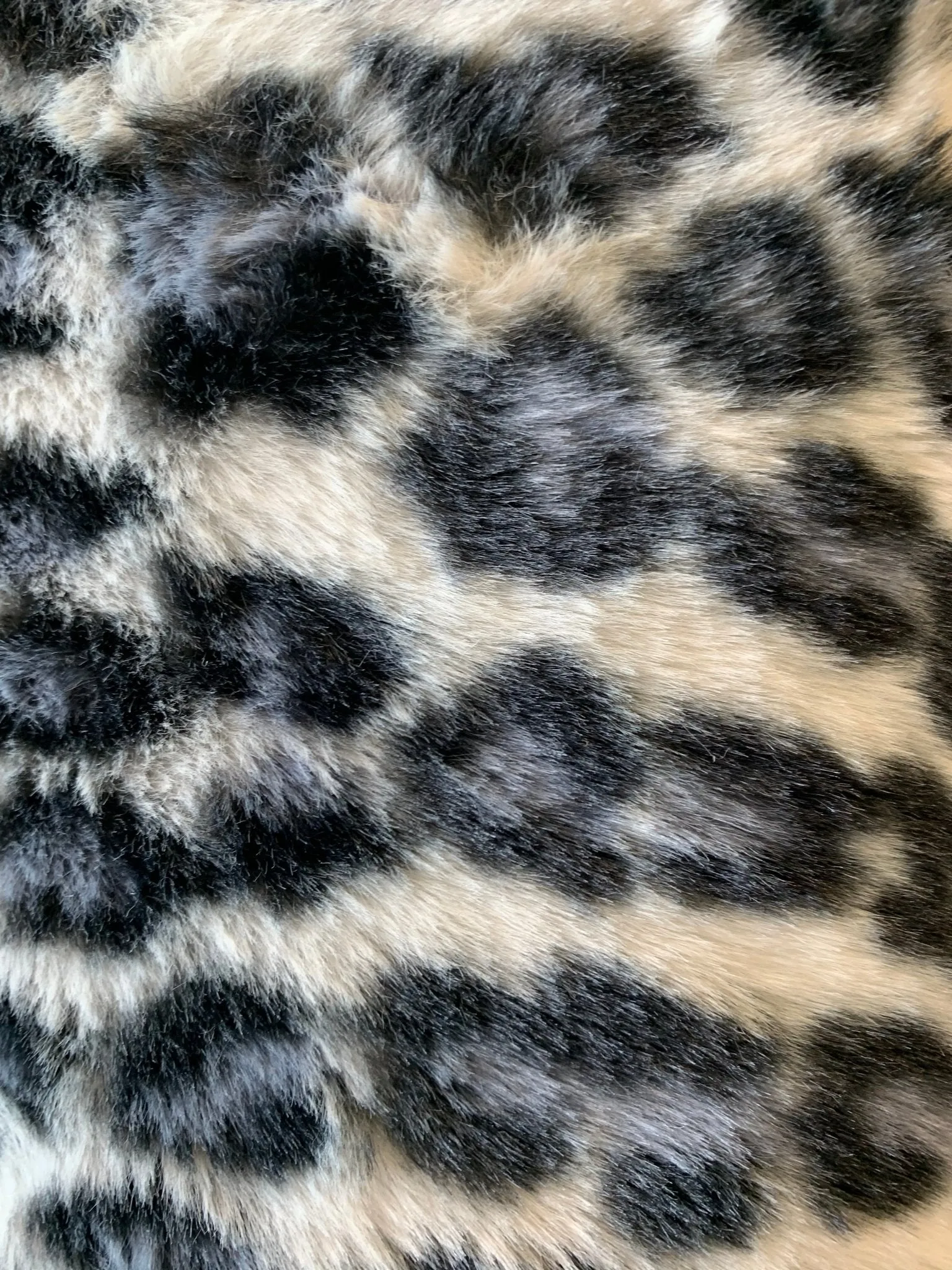 Leopard Fake Faux Fur Fabric By The Yard - Faux Fur Material Fashion Fabric