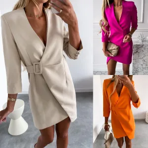 Long Sleeve Blazer Dress by ZsaZsa Rivera