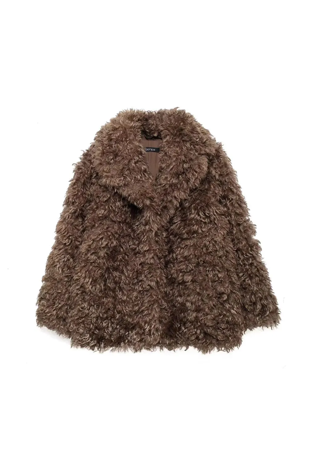 'Lucy' Faux Fur-Effect Short Coat Outerwear