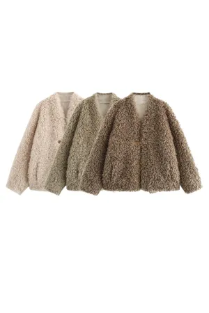 'Madison' Cozy Cashmere Short Jacket (3 Color)