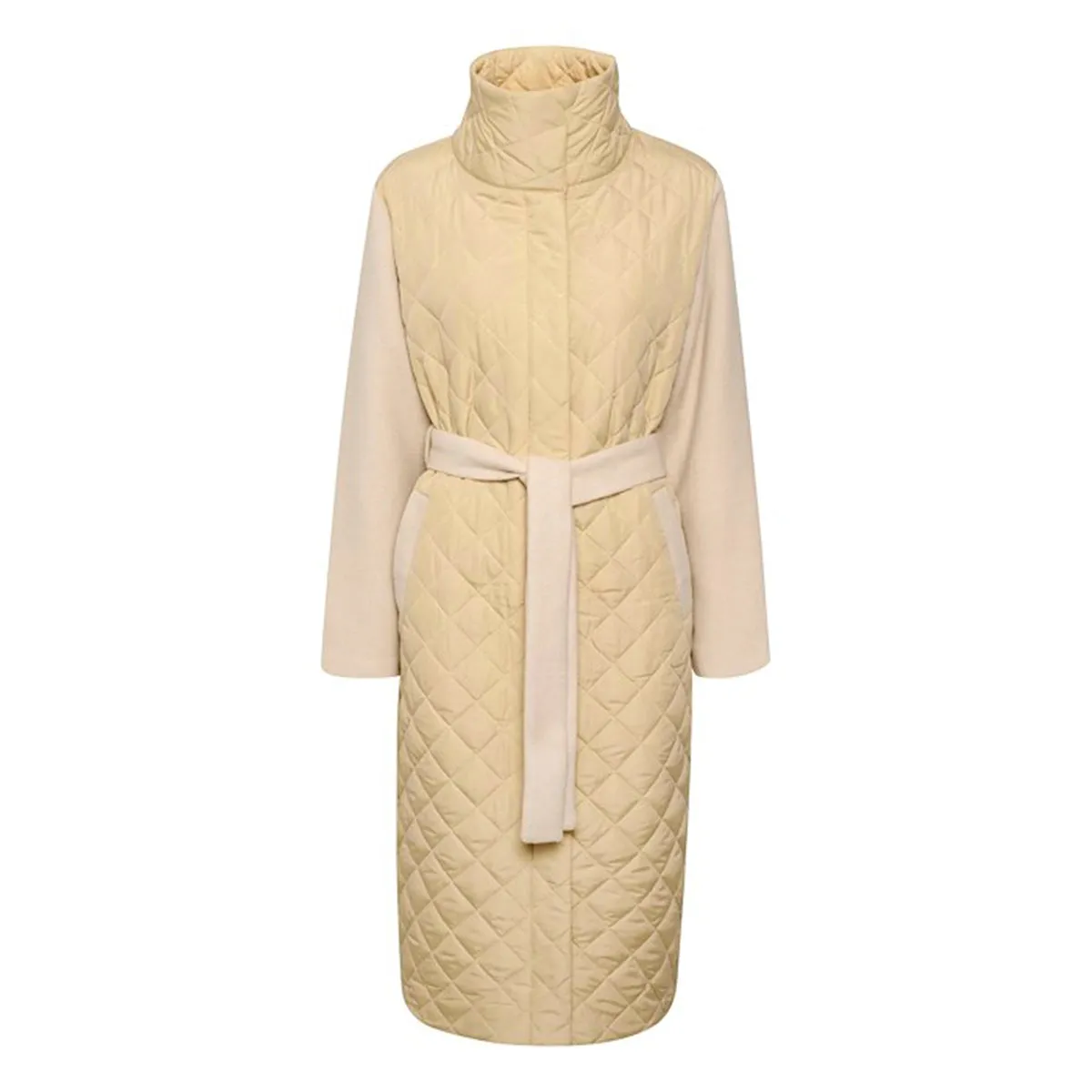 Melda quilted coat sand dollar