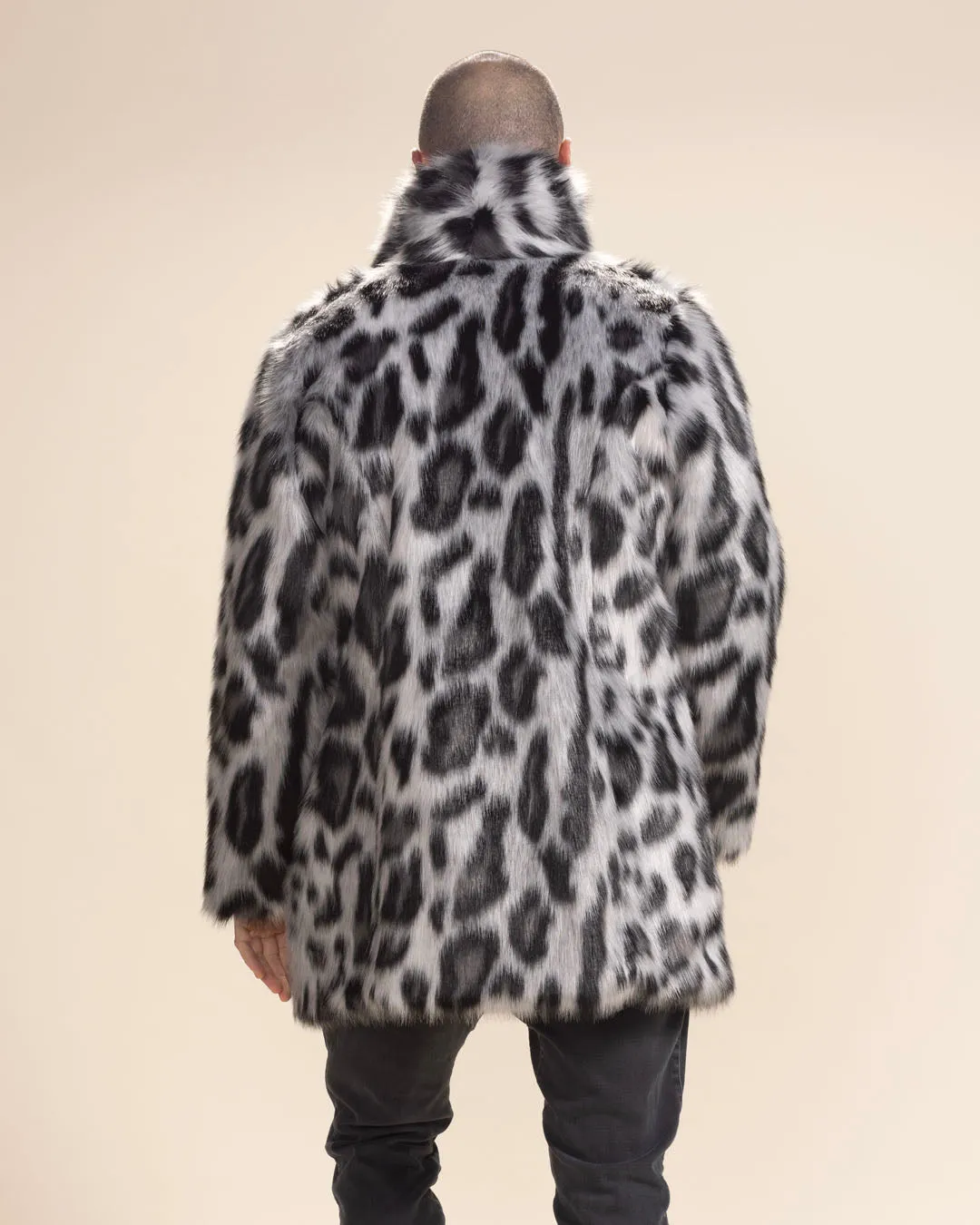 Men's Faux Fur Coat | Himalayan Snow Leopard