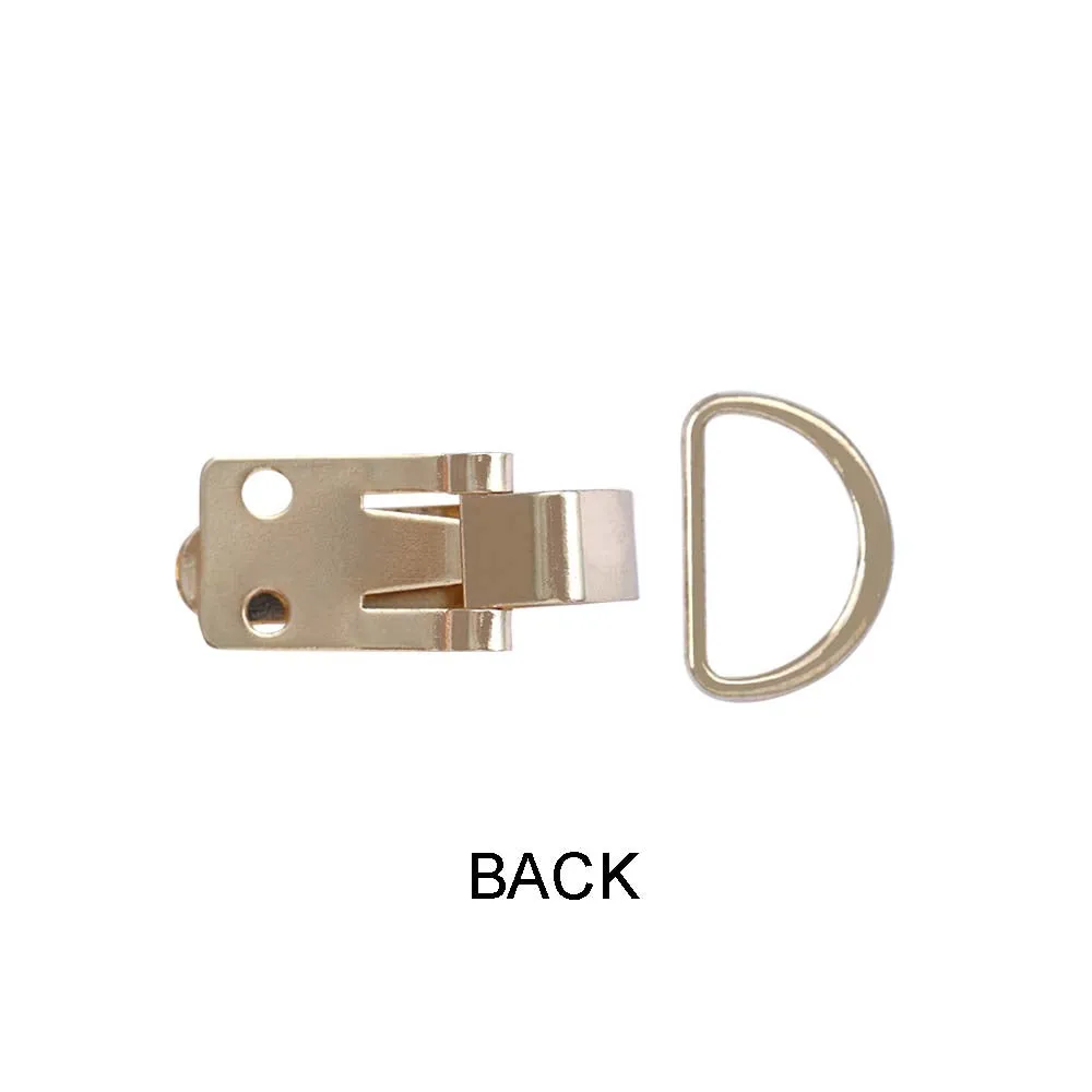 Openable Shiny Light Gold Metal Clip Lock with D Ring