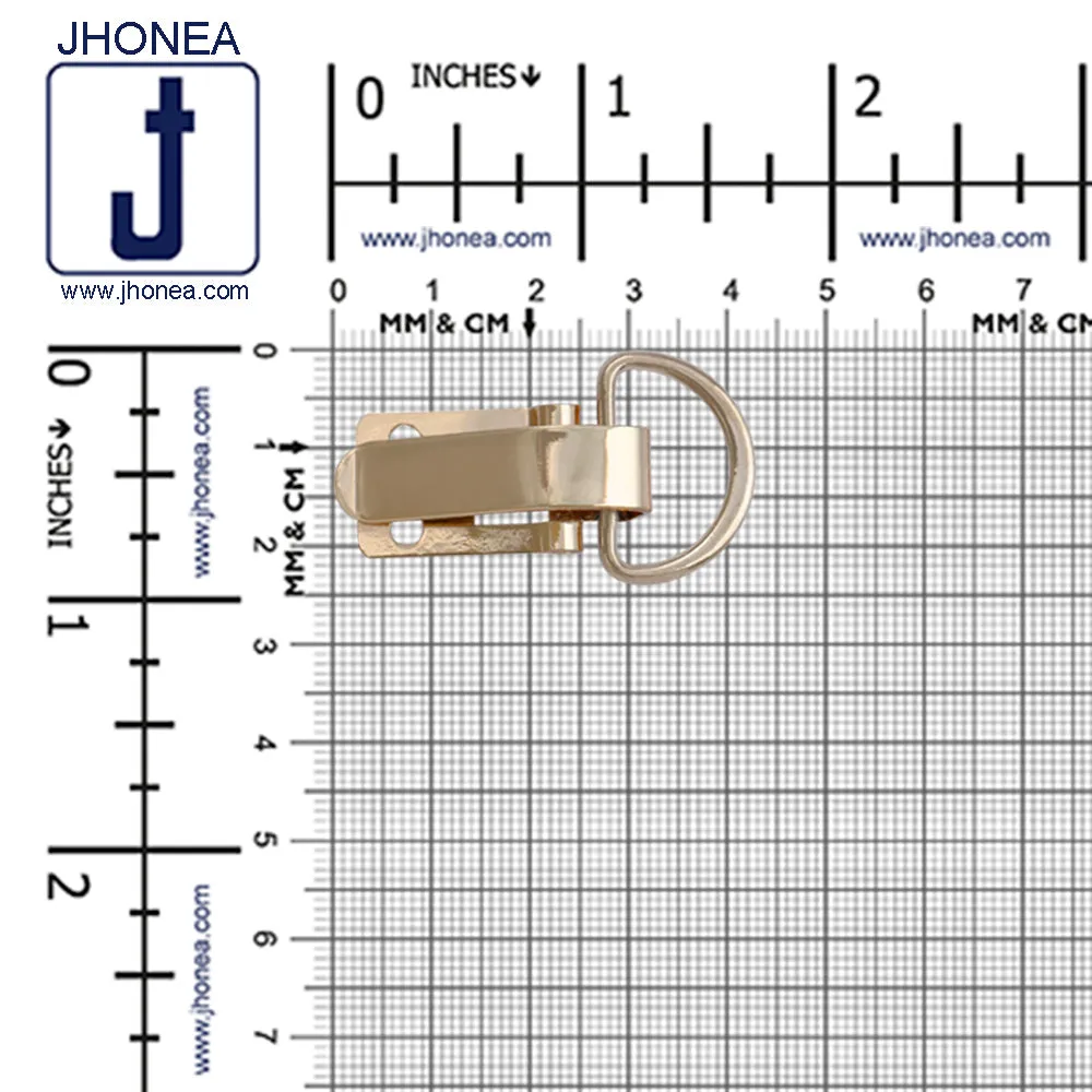 Openable Shiny Light Gold Metal Clip Lock with D Ring