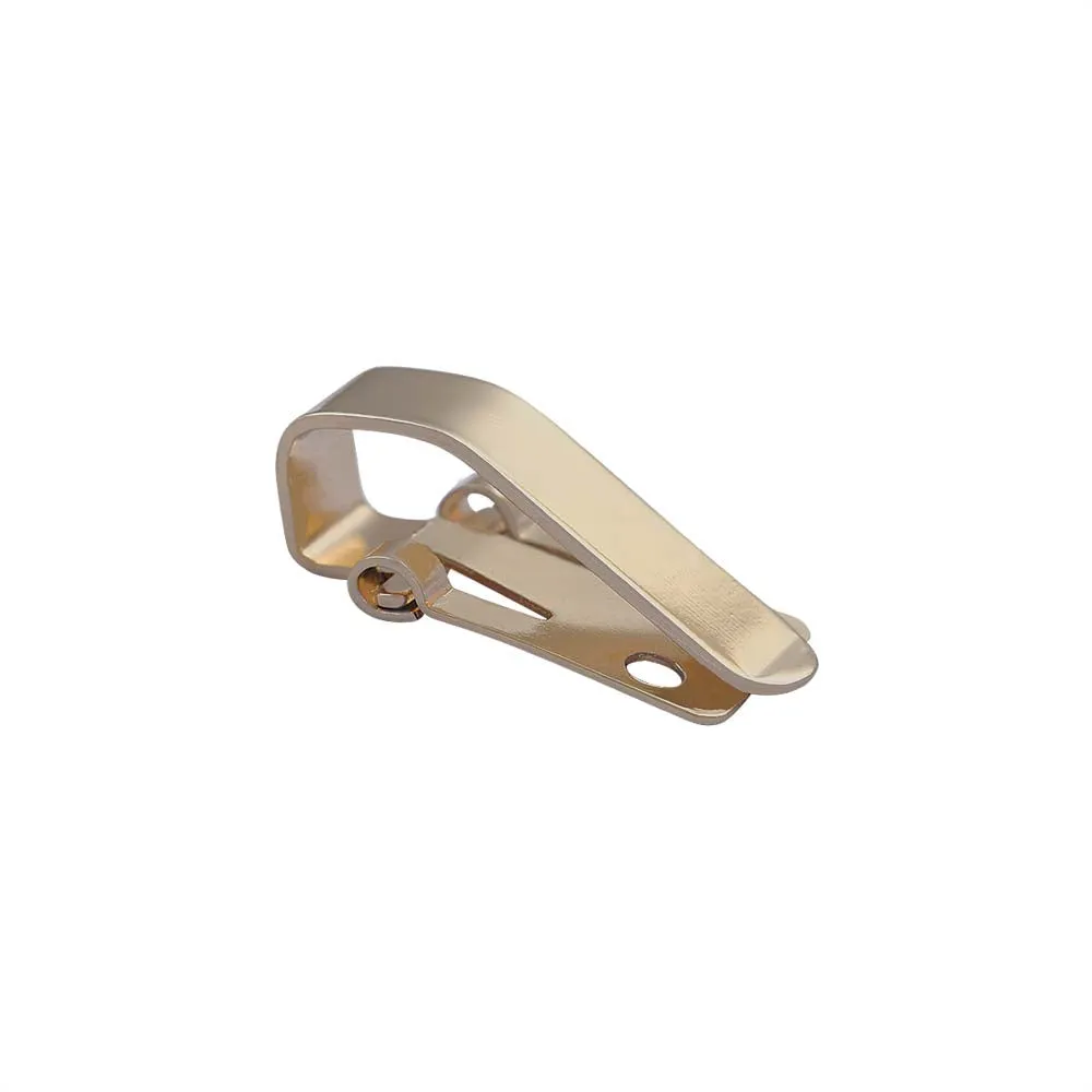 Openable Shiny Light Gold Metal Clip Lock with D Ring