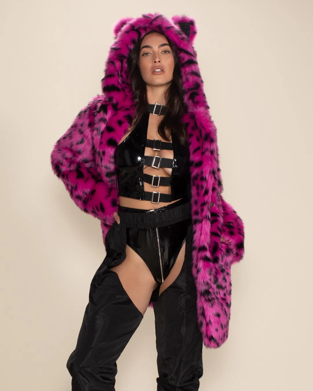 Pink Cheetah Classic Collector Edition Faux Fur Coat | Women's