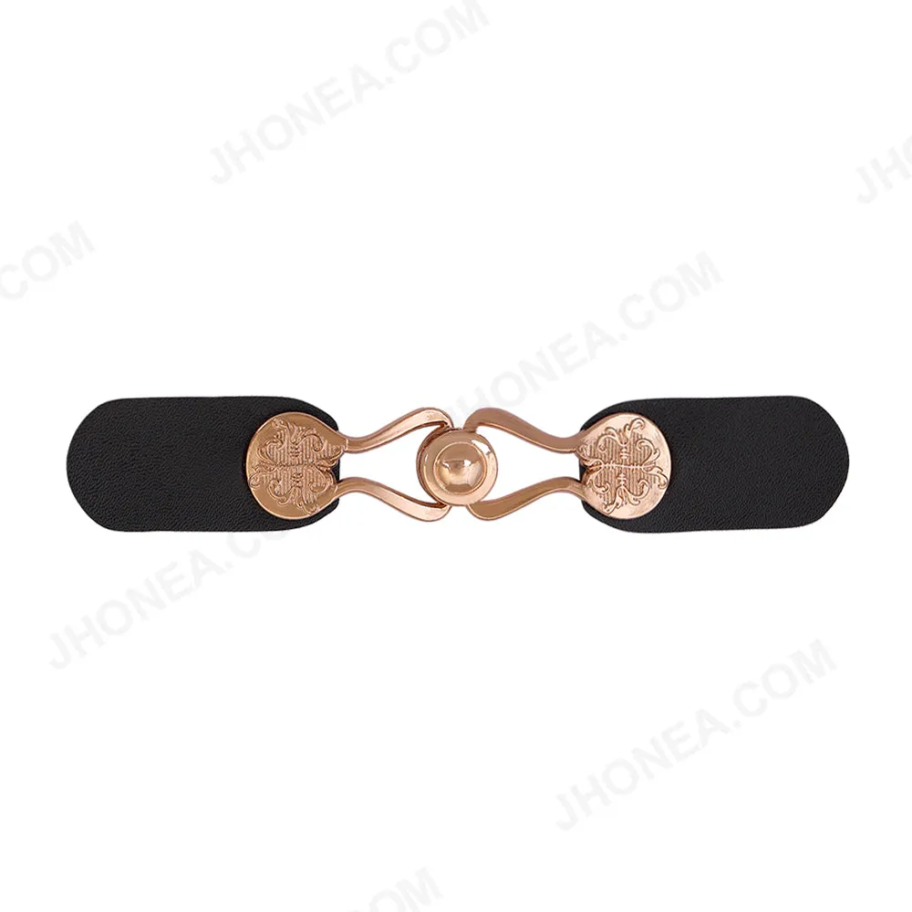 PU Leather Buckle with Metal Closure Clasp for Jackets