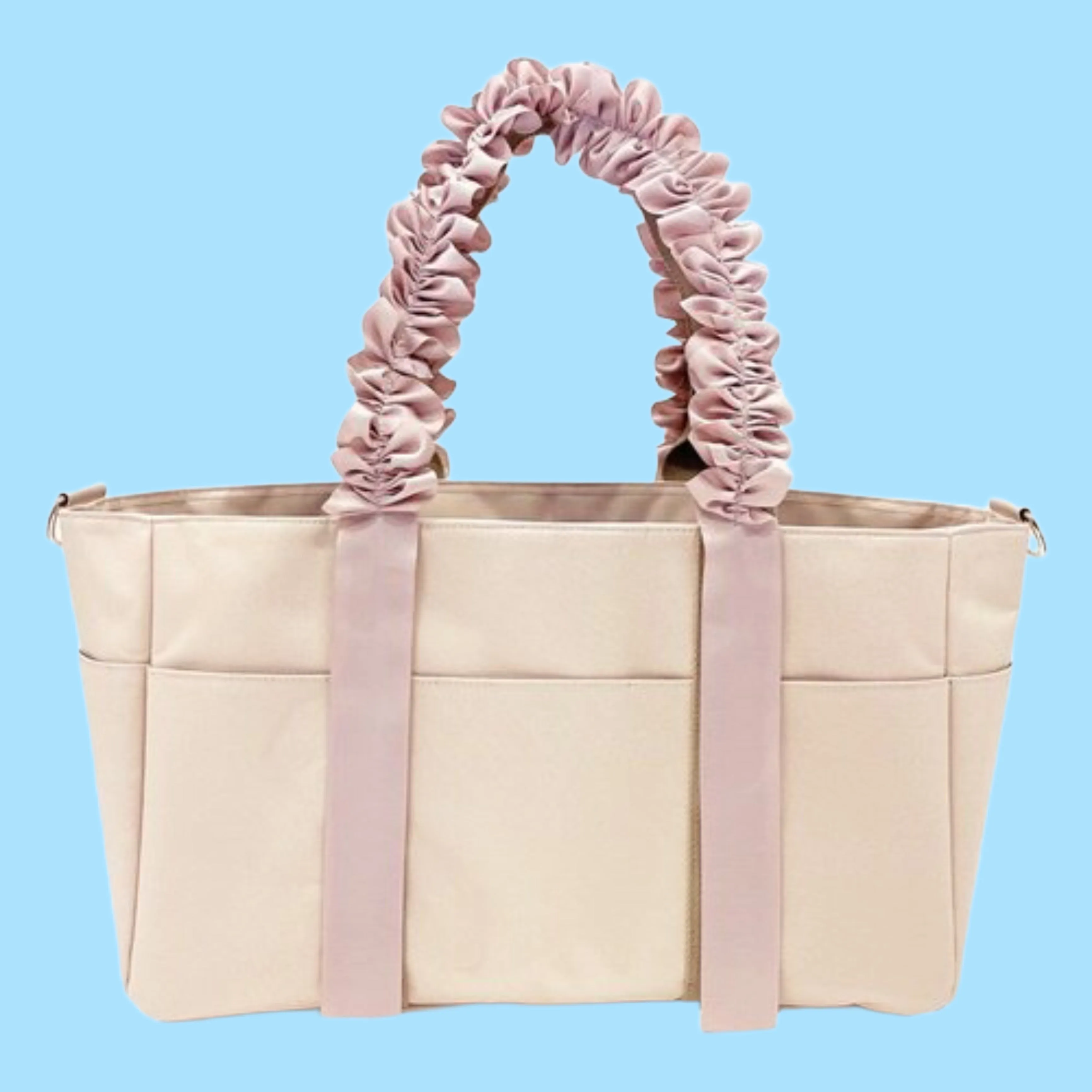 Ruffle Handle Tote Carrier