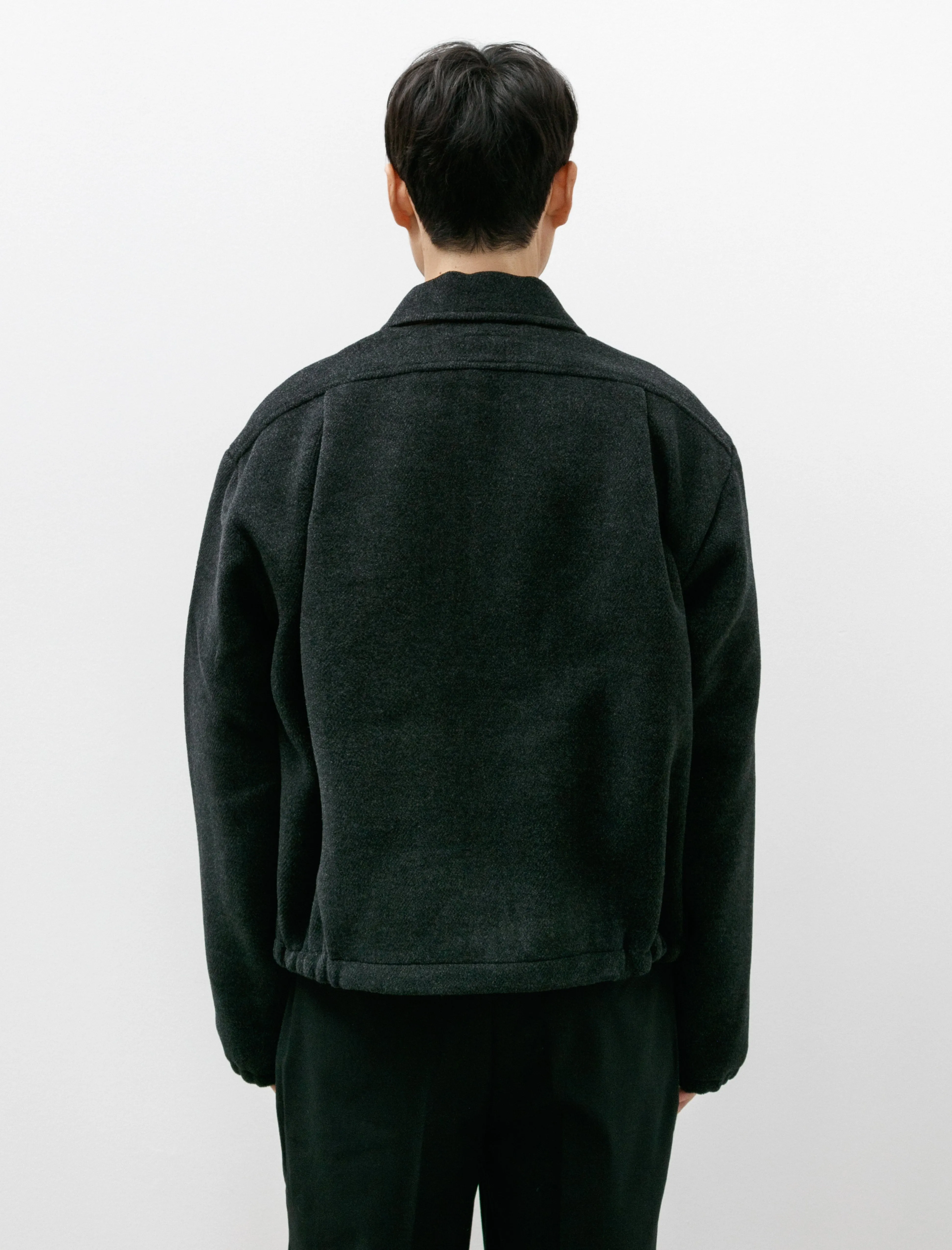 Shell Blouson Charcoal Wool