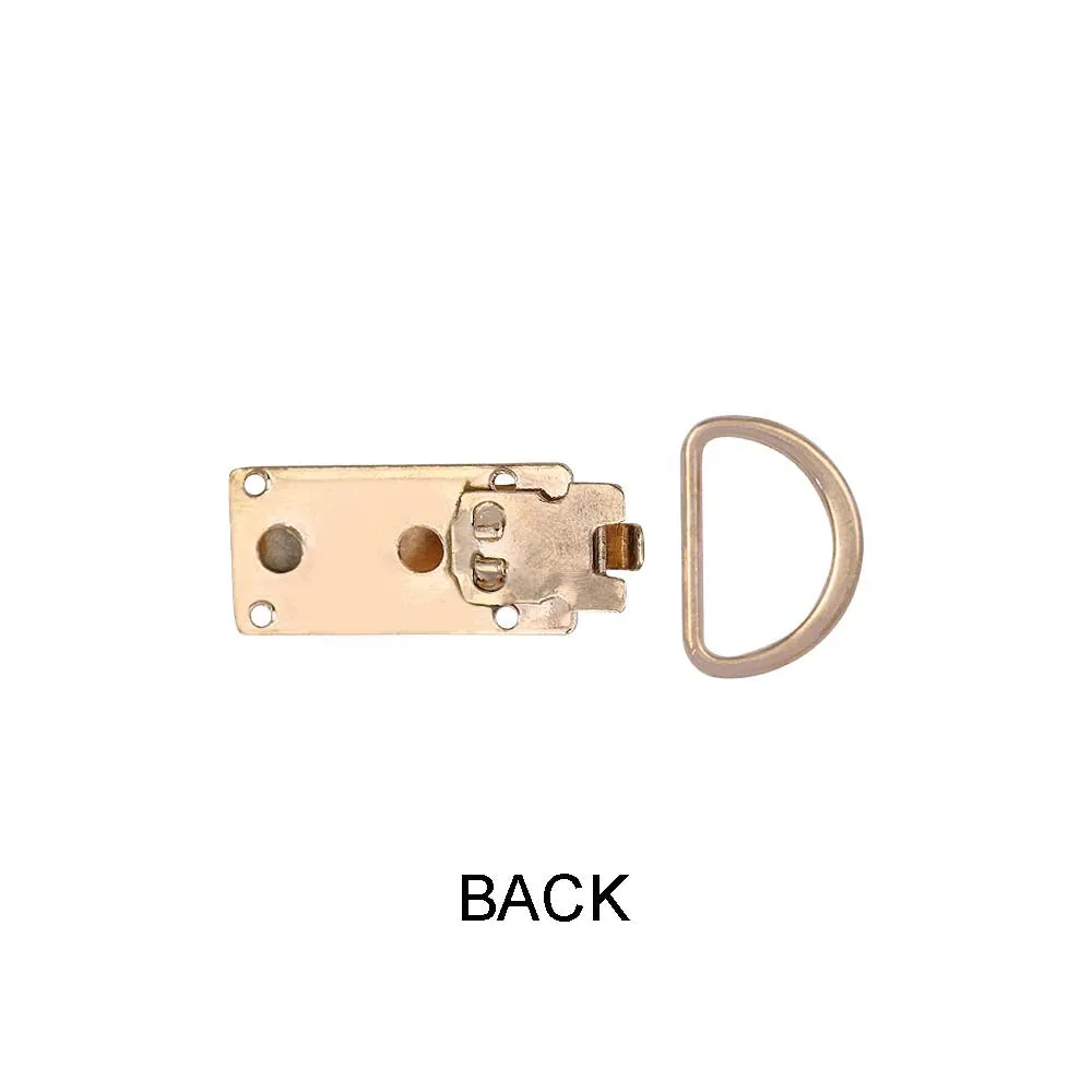 Shiny Gold Openable Metal Clasp Clip Lock with D Ring