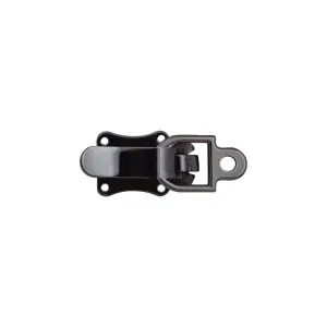 Small Openable Shiny Gunmetal Clip Lock with D Ring