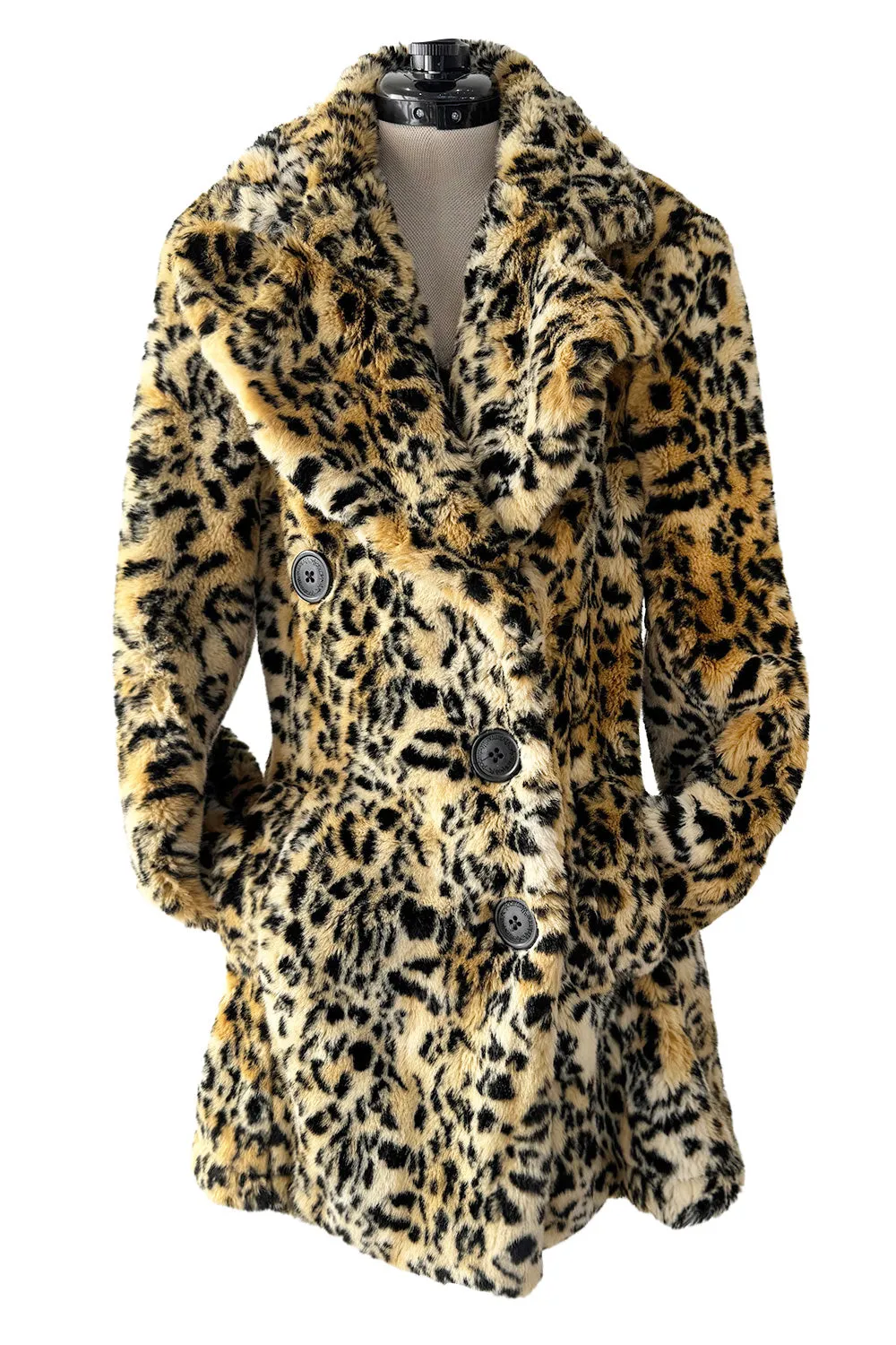 Vintage Vivienne Westwood Soft Faux Fur Leopard Print Jacket W Back Swag