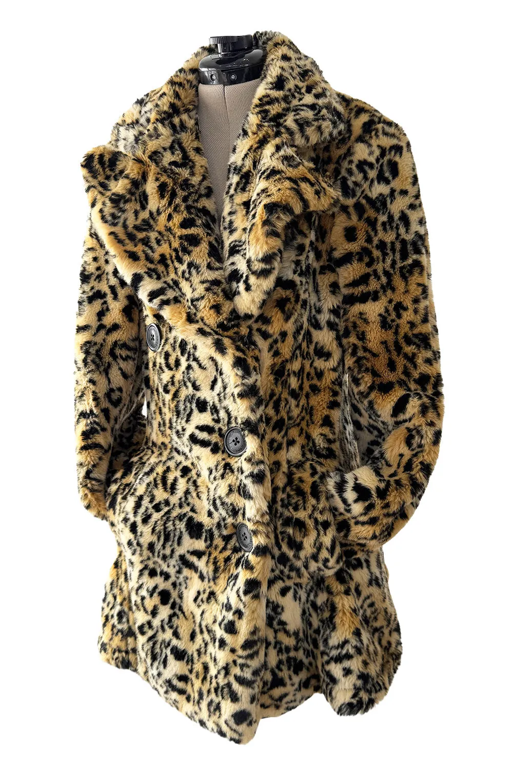 Vintage Vivienne Westwood Soft Faux Fur Leopard Print Jacket W Back Swag