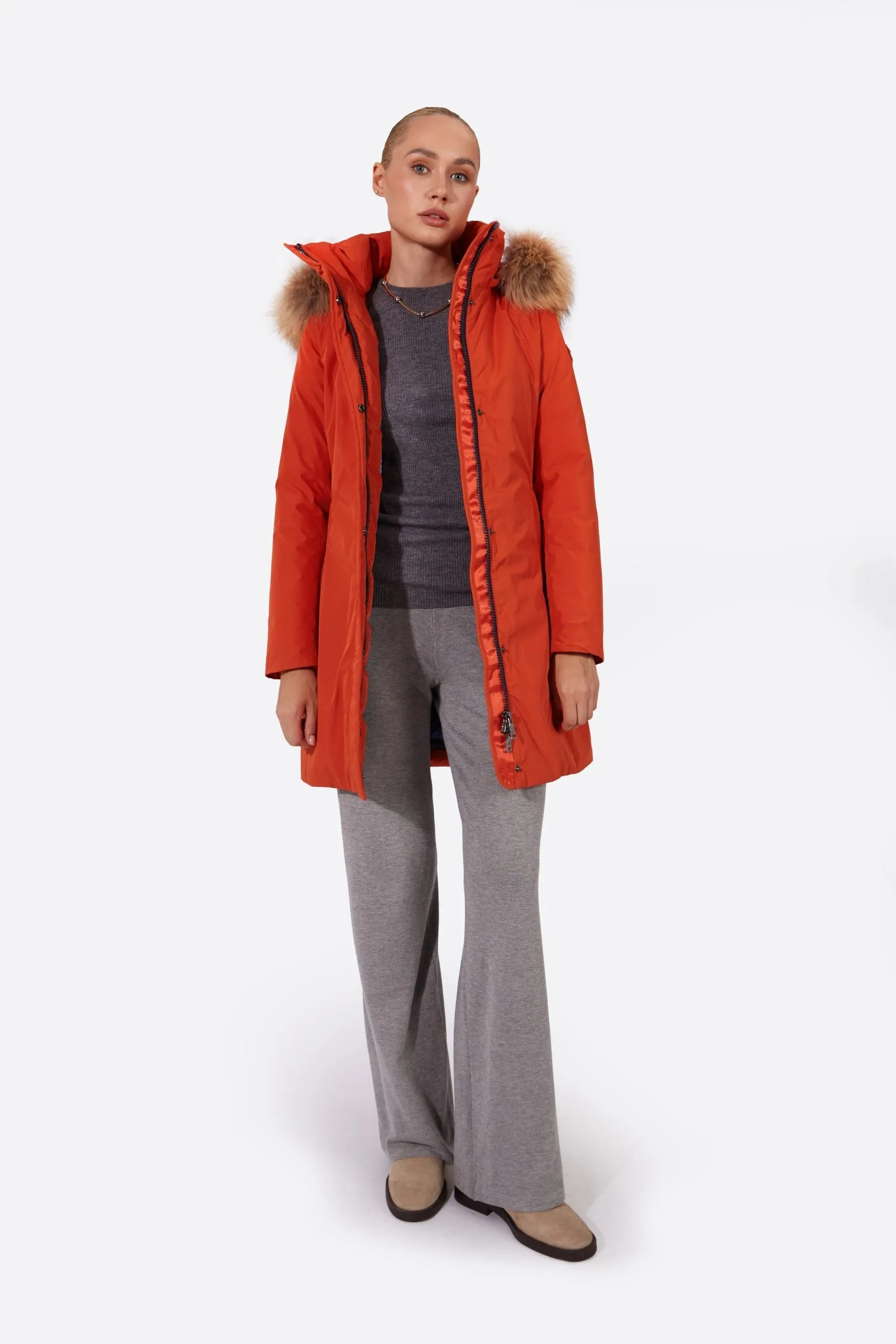 Women's parka SNOWFALL NARANJA