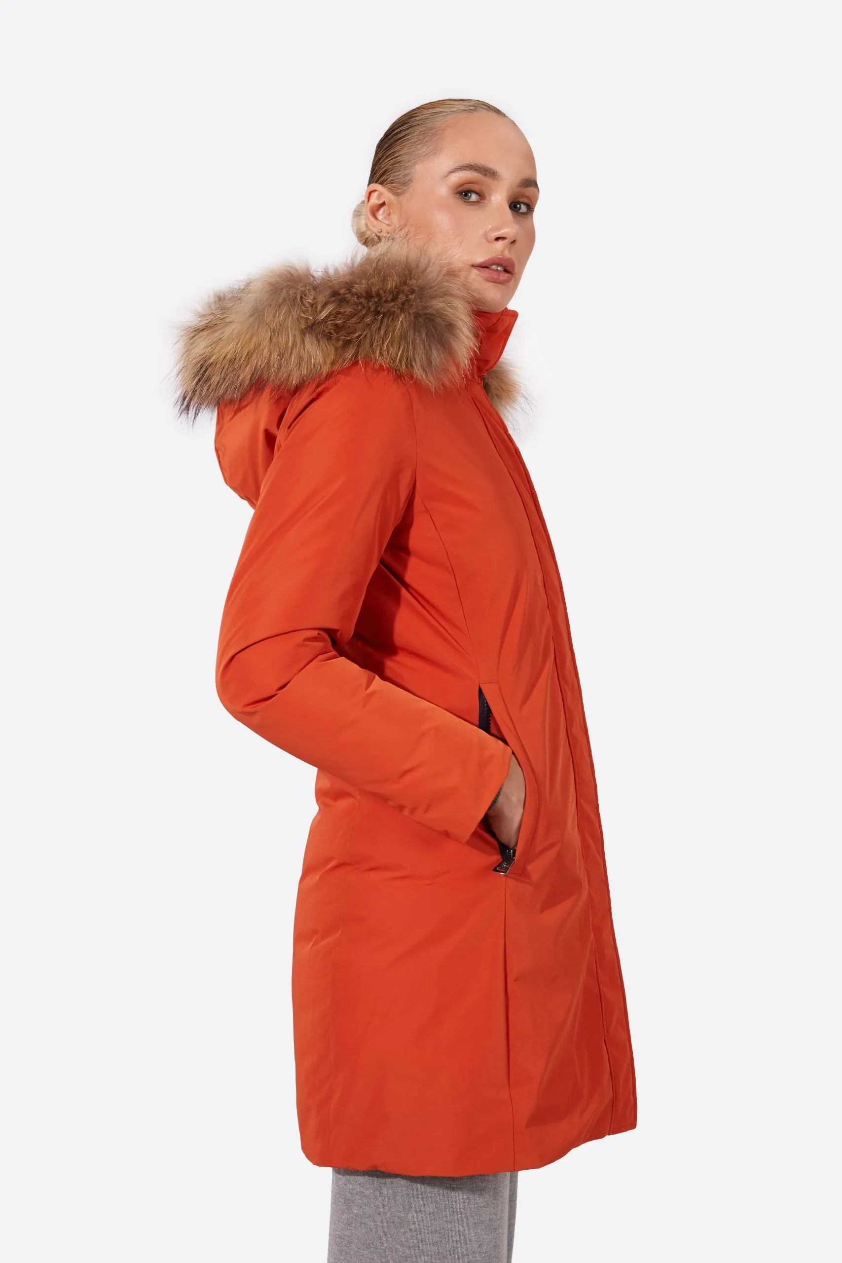 Women's parka SNOWFALL NARANJA