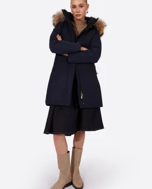 Women's parka SNOWFALL Navy-1