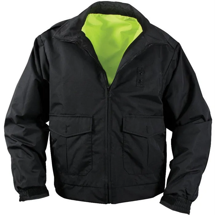 Yellow To Black - Reversible Water Resistant High-Visibility Uniform Jacket